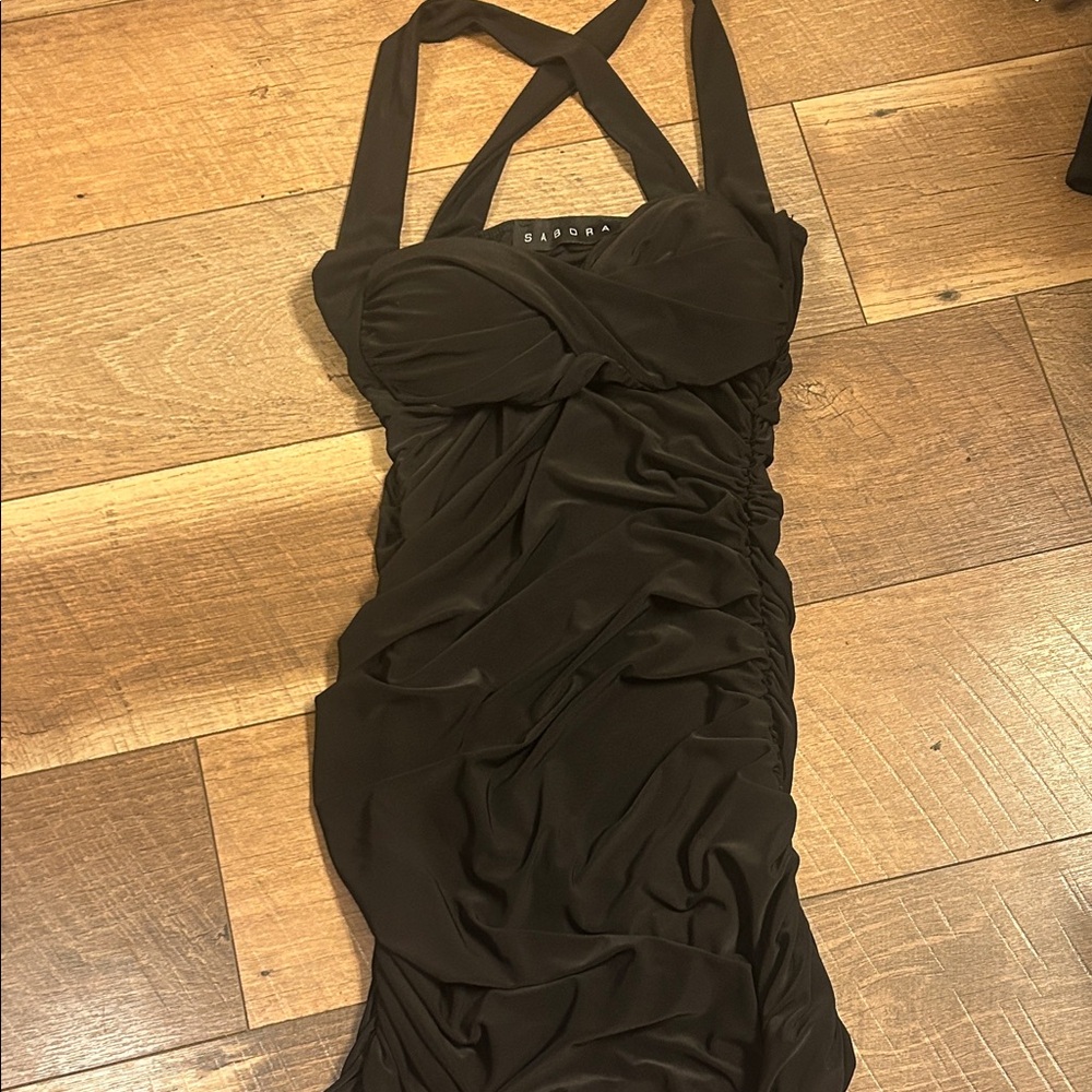 Sabora Black Backless Dress